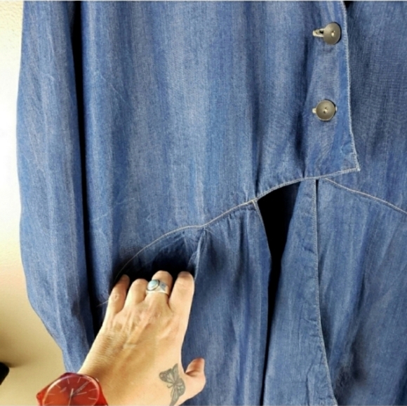 Cynthia Ashby RARE lagenlook asymmetrical coat layering top size small - Picture 13 of 16